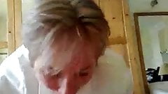 Mature teacher giving blowjob and squirting