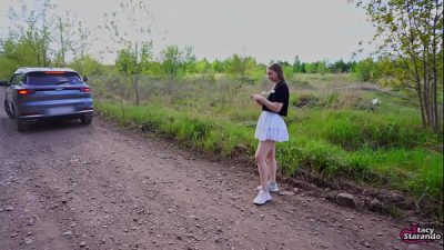 Bratty Stepsister Gets Caught Sneaking Out – Rough Fun in the Woods